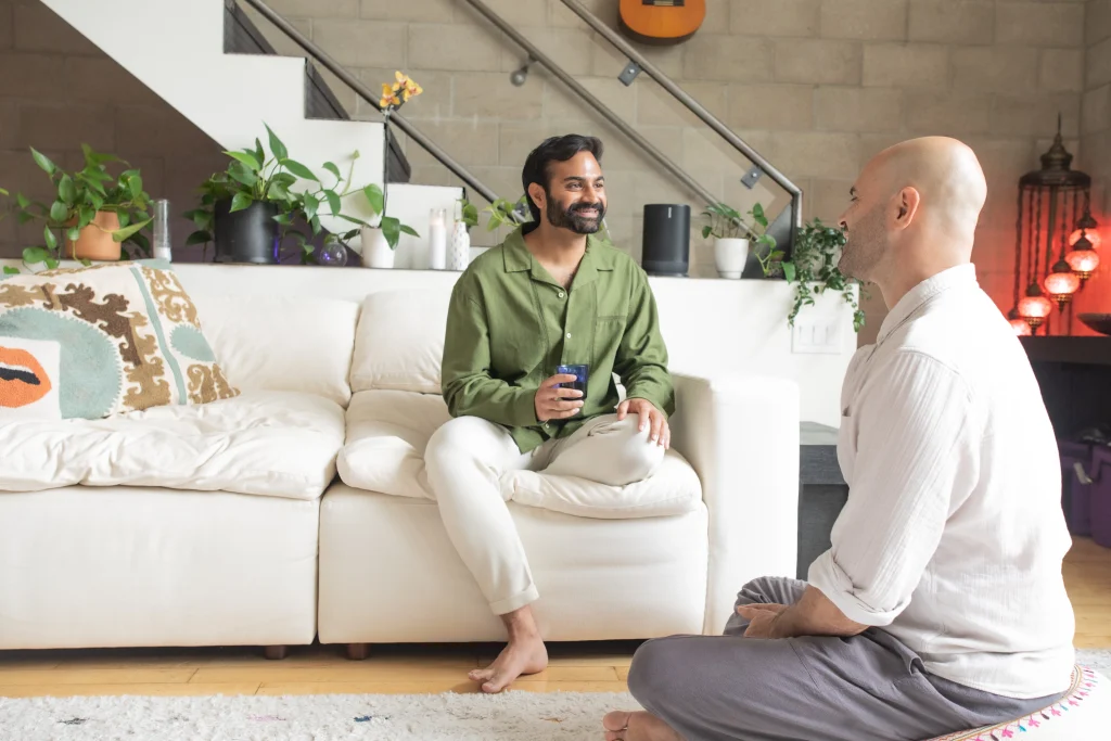 A one-on-one coaching session at the Word of Mouth studio in Los Angeles