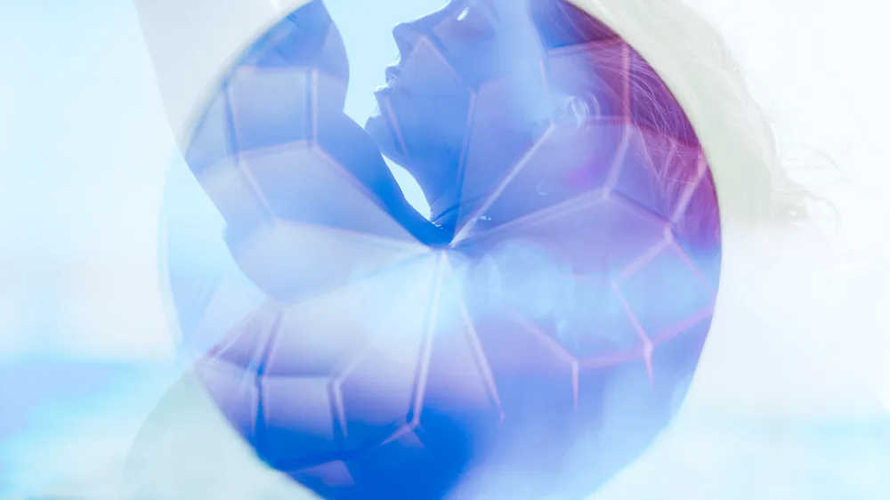 Energetic Hygiene Masterclass cover art: a profile seen through a prism in blue and violet
